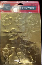 Vintage Christmas Stickers Ambassador /Hallmark Golden Santa Stickers