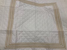  240 Matouk Italy NWT 1pc Euro Sham Quilted 100 Cotton Sateen Embroidery