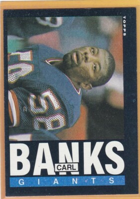 1985 TOPPS FOOTBALL CARL BANKS ROOKIE #111 GIANTS EXMT/EXMT+
