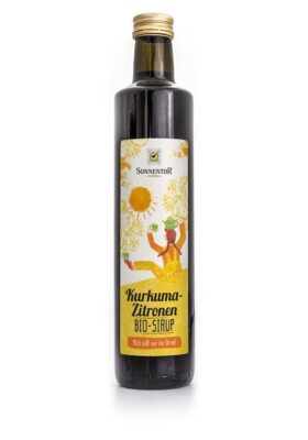 Sonnentor Bio Kurkuma-Zitronen Sirup (2x 500ml) Doppelpack Getränkesirup Liquid