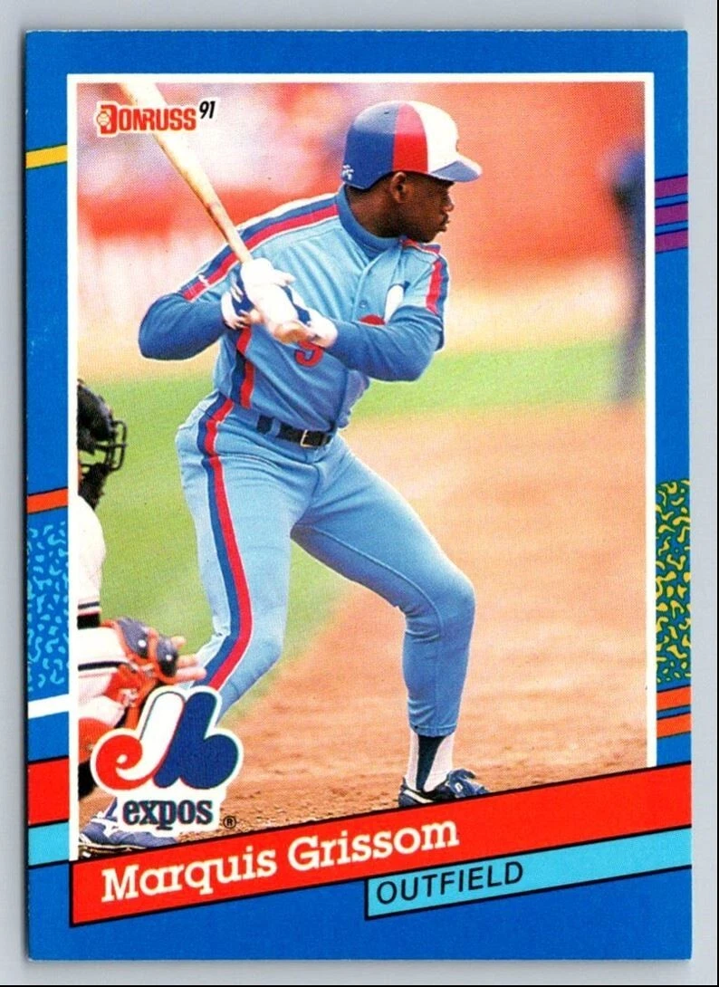 1991 Donruss #307 Marquis Grissom Montreal Expos Baseball Card