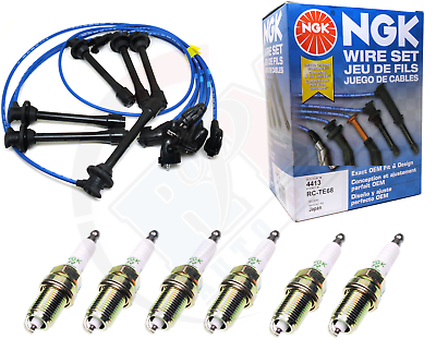 For Toyota 4Runner 6pc Denso Spark Plugs "K16TR11" & NGK Ignition Wires "TE66"