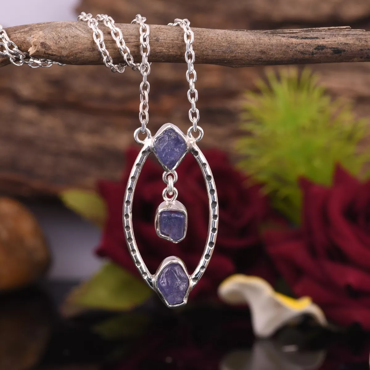 Raw outlet tanzanite necklace