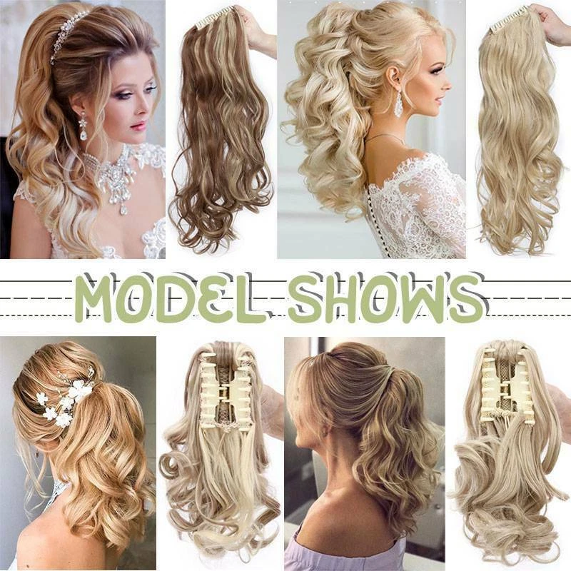 Echt Lockig Dick Klammer Haarteil Zopf Pferdeschwanz Haarverlängerung 12in-24in - Bild 2 von 4