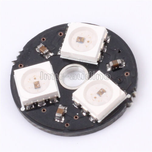 WS2812 3Bit 5V 5050 RGB LED Lamp Panel Board Round for Arduino NEW - Afbeelding 1 van 2