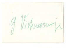 Galina Vishnevskaya Signed Index Card / Autographed Opera Singer