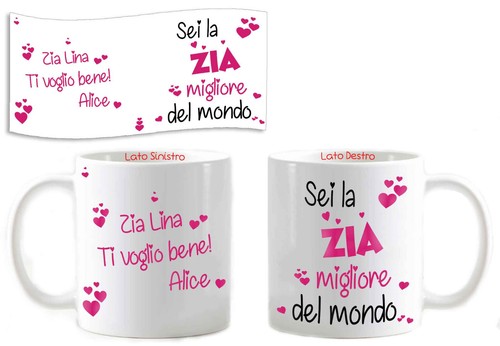 Tazza personalizzata abbracci Nonna Zia Madrina Madre Sorella Amica NATALE - Foto 19 di 34