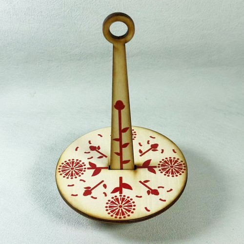 Wood Wrist Yarn Holder Portable Weaving Thread Holder Rotating Knitting Tools - Imagen 11 de 17