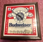 Vtg Budweiser Beer Deluxe Label 3D Clydesdales Light Up Clock/Sign 14" X  1 4"