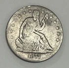 1877-S San Francisco Silver Seated Liberty Half Dollar Very Good Condition