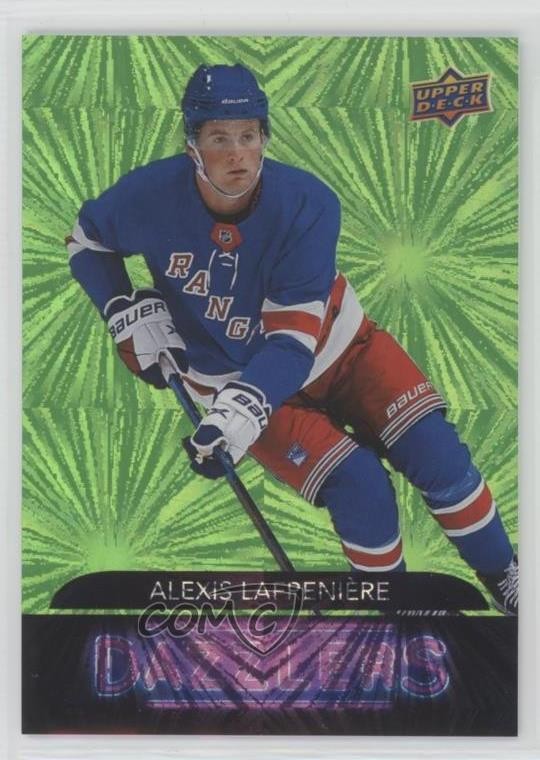 2020-21 Upper Deck Dazzlers Green Alexis Lafreniere Lafrenière Rookie RC 0s6k