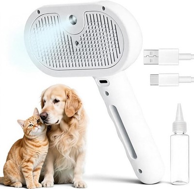 Rechargeable 3-in-1 Automatic Cleaning steam Brush,Suitable for Grooming Massage