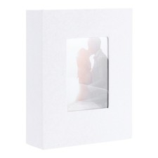 Photo Album, 4 x 6 Linen Cover Small Photo Album Book Holds 100 Pictures, White