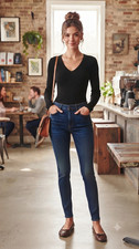 Joe  s Jeans Dark Wash Skinny Jeans Size 31 Stretch Denim Premium Designer