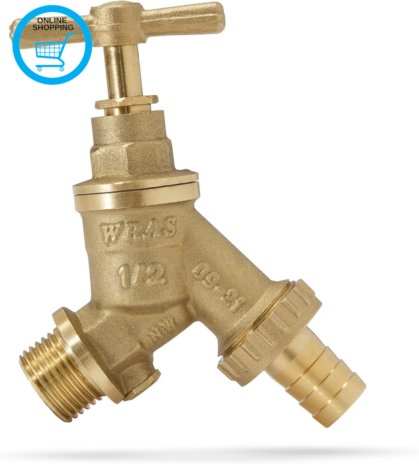 TC outside Garden TAP Hose Union BIB TAP 1/2"" Brass with Double Check Valve