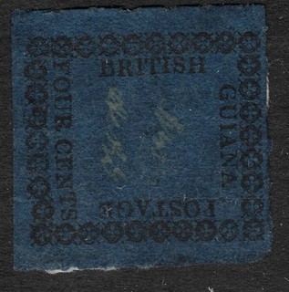 BRITISH GUIANA 1862 sg122ba 4¢ Blue cv £11 000