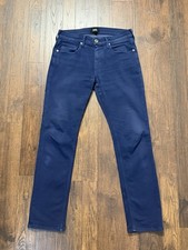 Paige Federal Slim Straight Jeans Mens 31x30 Blue Stretch Made In USA Designer