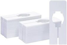 60 Pack Plastic Clothing Rack Dividers Blank Tags 5x2 White