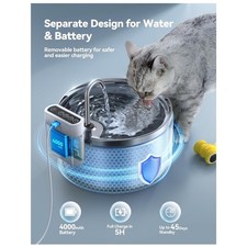 Stainless Steel Smart Pet Water Fountain 3.5L + 6 Filters