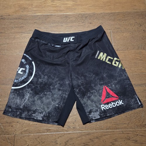 Conor McGregor Black UFC Authentic Reebok MMA Grappling BJJ Fight Shorts Size 38