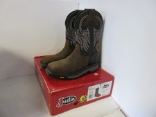 JUSTIN ORIGINAL WORKBOOTS WK2104 9 1/2 D Western Boot Steel Toe Mens