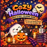 Halloween Malbuch FüR Kinder Und Erwachsene, 50 SüßE & Gruselige Designs
