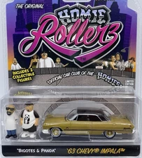 CHASE GREENLIGHT 1:64 HOMIE ROLLERZ 1963 CHEVY IMPALA & HOMIE FIGURES SEALED NEW