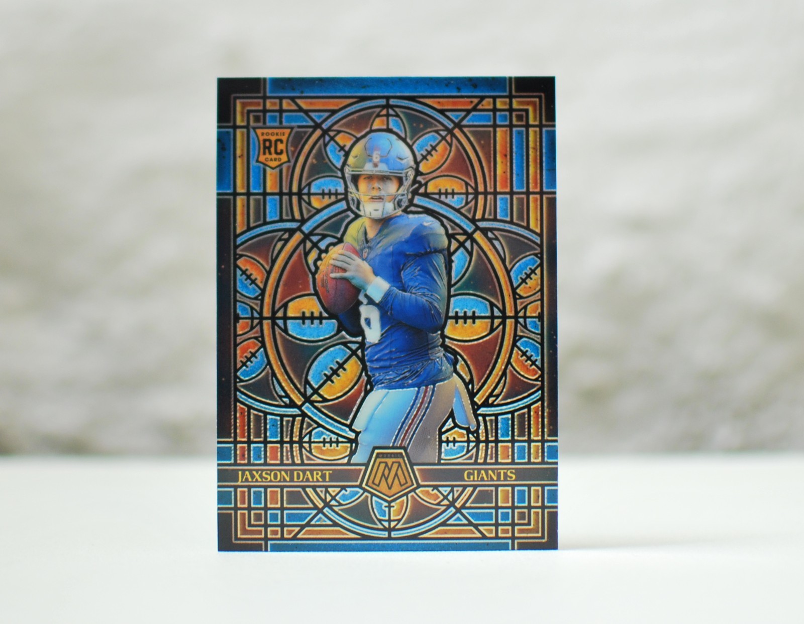 🔥 2025 Panini Mosaic Football Jaxson Dart Rookie Stained Glass Case Hit #19 SP