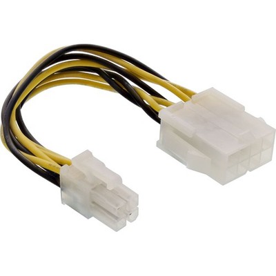 InLine  26633A Stromadapter intern, 8pol ATX2.0 Netzteil (EPS) zu 4pol ATX1.3 Ma