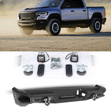 Rear Bumper For 2025-2026 Dodge Ram 1500 Steel Offroad With Led Lights D-rings