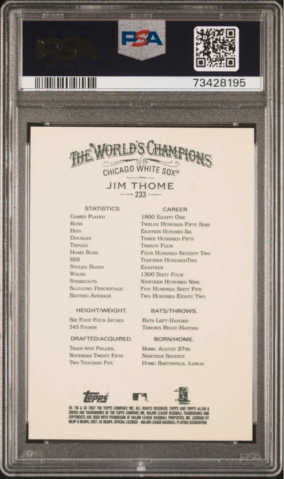 Jim Thome 2017 Topps Archives 2009 firmado automáticamente #D5/5 Chicago White Sox Foto 2 de 2