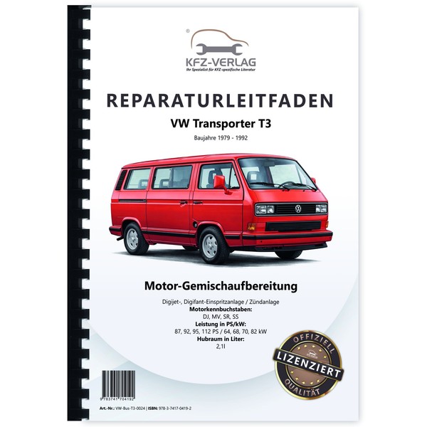 VW Transporter Bus T3 (79-92) Einspritz- ZüNdanlage 87-112 PS Werkstatthandbuch-image