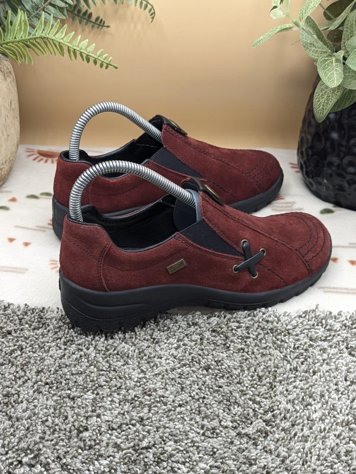 Mocasines sin cordones Rieker Samti de gamuza roja juvenil talla 36 (US 4)  Foto 3 de 4