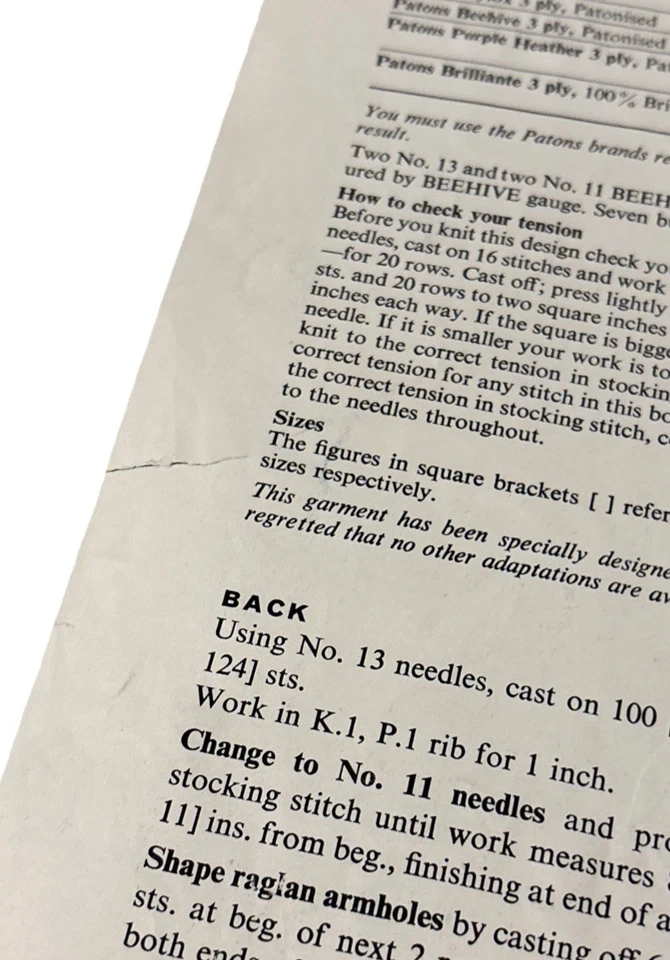 Vintage Patons Girls Cardigan Knitting Pattern 9992. Used Old Stock - Damages - Image 3 of 4