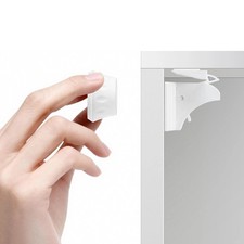 Baby Proofing Magnetic Cabinet Locks 4 Pack Cupboard Drawers Latches Magnet...
