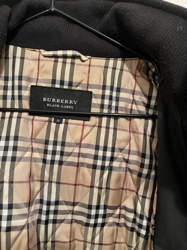 Burberry Black Label Men's Trench Coat Raccoon Fur Nova Check Lining #FE BZA - Imagen 6 de 8