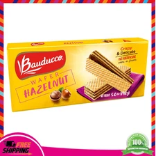 Bauducco Hazelnut Wafers – Crispy 3-Layer Cream Wafer Cookies, 5oz Snack