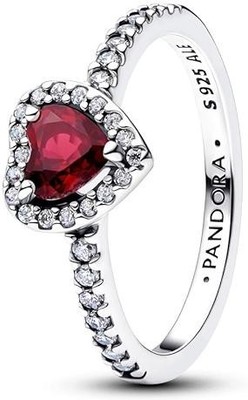 Pandora Elevated Fuchsia Rose Heart Ring 198421C13 Damenring