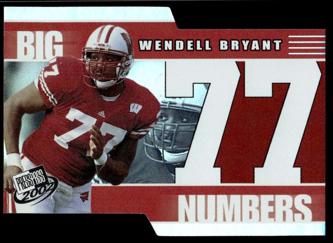 Wendell Bryant 2002 Press Pass #BN33 Big Numbers Wisconsin Badgers