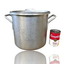 VTG Lincoln Ever Wear 9 Quart Stock Pot with Lid Aluminum Commercial Cook Wear