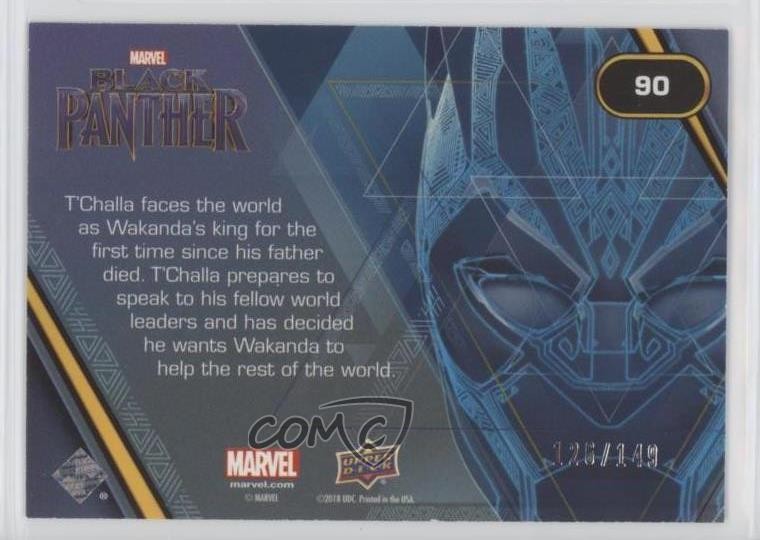 2018 Upper Deck Marvel /149 Black Panther Chadwick Boseman King of Wakanda 0x29 thumbnail 2