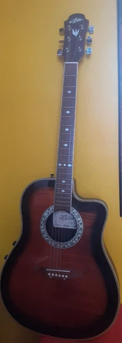 Aria Acoustic Guitar AMB 35 BS (Pickup not included) new strings - Picture 1 of 3