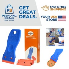 Lightweight 1.5" Plastic Razor Scraper Effortless Removal of Decals Stickers