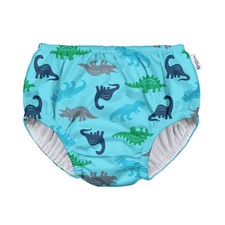 baby boys Reusable and Toddler Swim Diaper, Aqua Simple Dino, 3T US