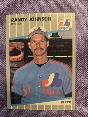 1989 Fleer Randy Johnson RC Marlboro Sign Visible error (case code 83232) Rare