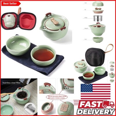 All-in-One Travel Teapot Set - Includes Infuser & Cups for Hiking & Camping