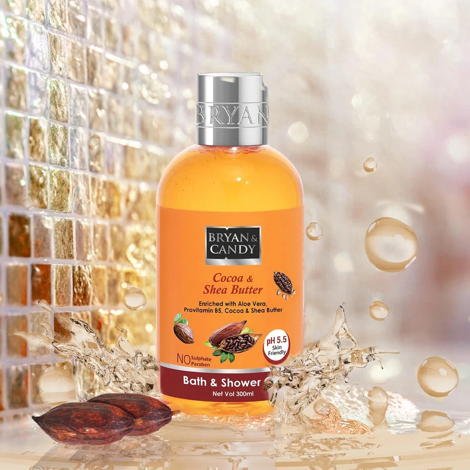 Bryan & Candy Duschgel Kakao & Shea Butter Gel 300 ml für Weiche Strahlende Haut - Bild 2 von 4
