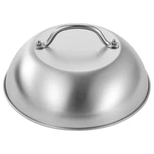 Circular Baking Tray Cover Metal Steam Cover - Flat Top Barbecue Stove Accessory
