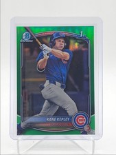 KANE KEPLEY 2025 BOWMAN CHROME DRAFT 1ST GREEN REFRACTOR CUBS /99 Q3967