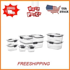 Rubbermaid Brilliance 18 Pc Leak-Proof BPA Free Clear Tritan Food Storage Set